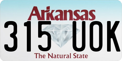 AR license plate 315UOK