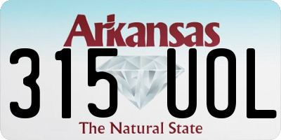 AR license plate 315UOL