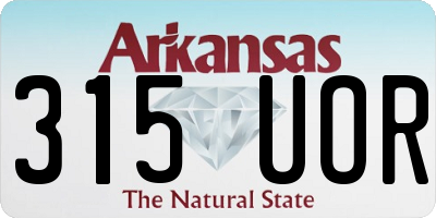 AR license plate 315UOR