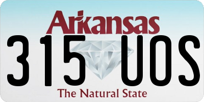 AR license plate 315UOS