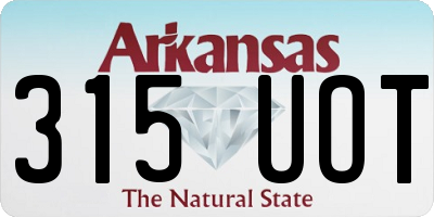 AR license plate 315UOT