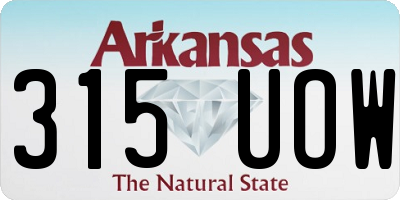 AR license plate 315UOW