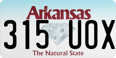 AR license plate 315UOX