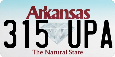 AR license plate 315UPA