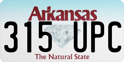 AR license plate 315UPC