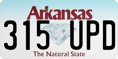 AR license plate 315UPD