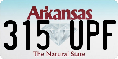 AR license plate 315UPF