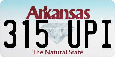 AR license plate 315UPI