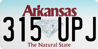 AR license plate 315UPJ