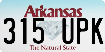 AR license plate 315UPK