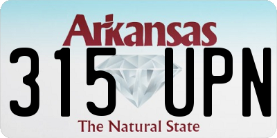 AR license plate 315UPN
