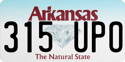 AR license plate 315UPO