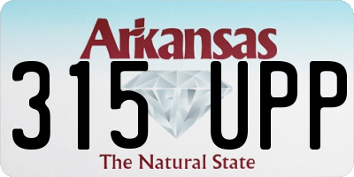 AR license plate 315UPP