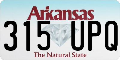 AR license plate 315UPQ
