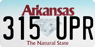 AR license plate 315UPR