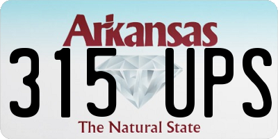 AR license plate 315UPS