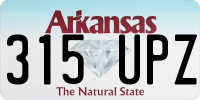 AR license plate 315UPZ