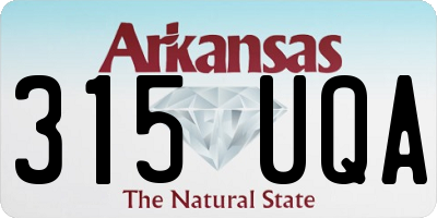 AR license plate 315UQA