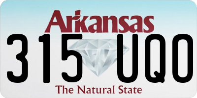 AR license plate 315UQO