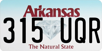 AR license plate 315UQR