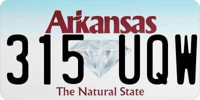 AR license plate 315UQW
