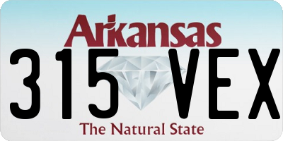 AR license plate 315VEX