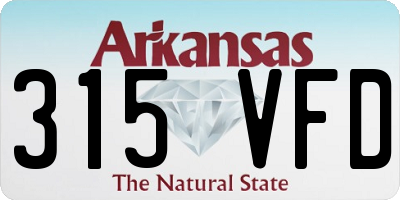 AR license plate 315VFD