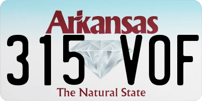 AR license plate 315VOF