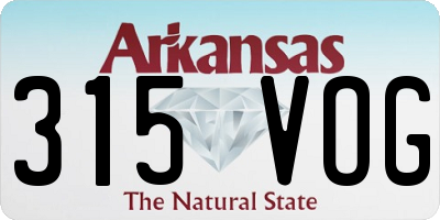 AR license plate 315VOG