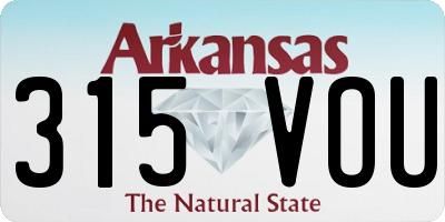 AR license plate 315VOU