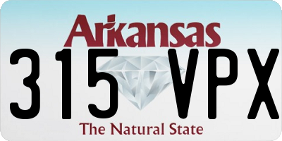 AR license plate 315VPX