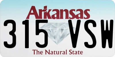 AR license plate 315VSW