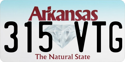 AR license plate 315VTG