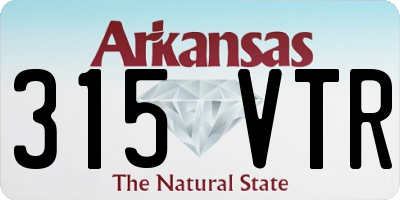 AR license plate 315VTR