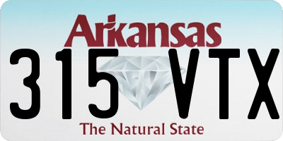 AR license plate 315VTX