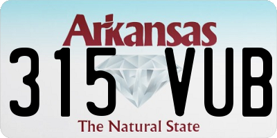 AR license plate 315VUB