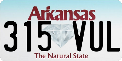 AR license plate 315VUL
