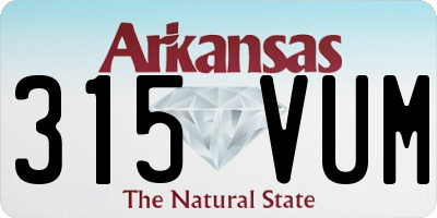 AR license plate 315VUM