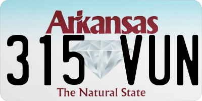 AR license plate 315VUN