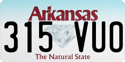 AR license plate 315VUO