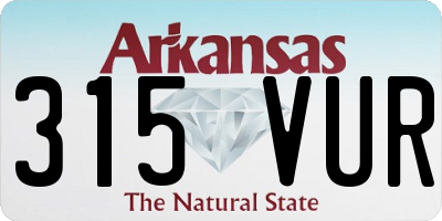 AR license plate 315VUR