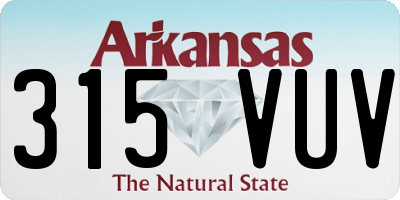 AR license plate 315VUV