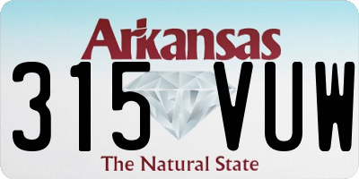 AR license plate 315VUW