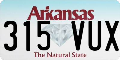 AR license plate 315VUX