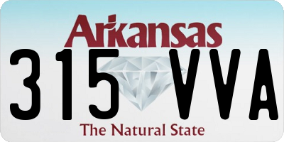 AR license plate 315VVA