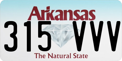 AR license plate 315VVV