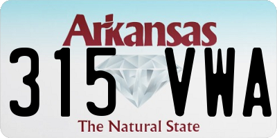 AR license plate 315VWA