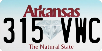 AR license plate 315VWC