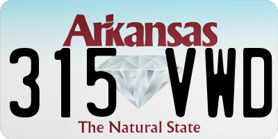 AR license plate 315VWD