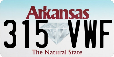AR license plate 315VWF